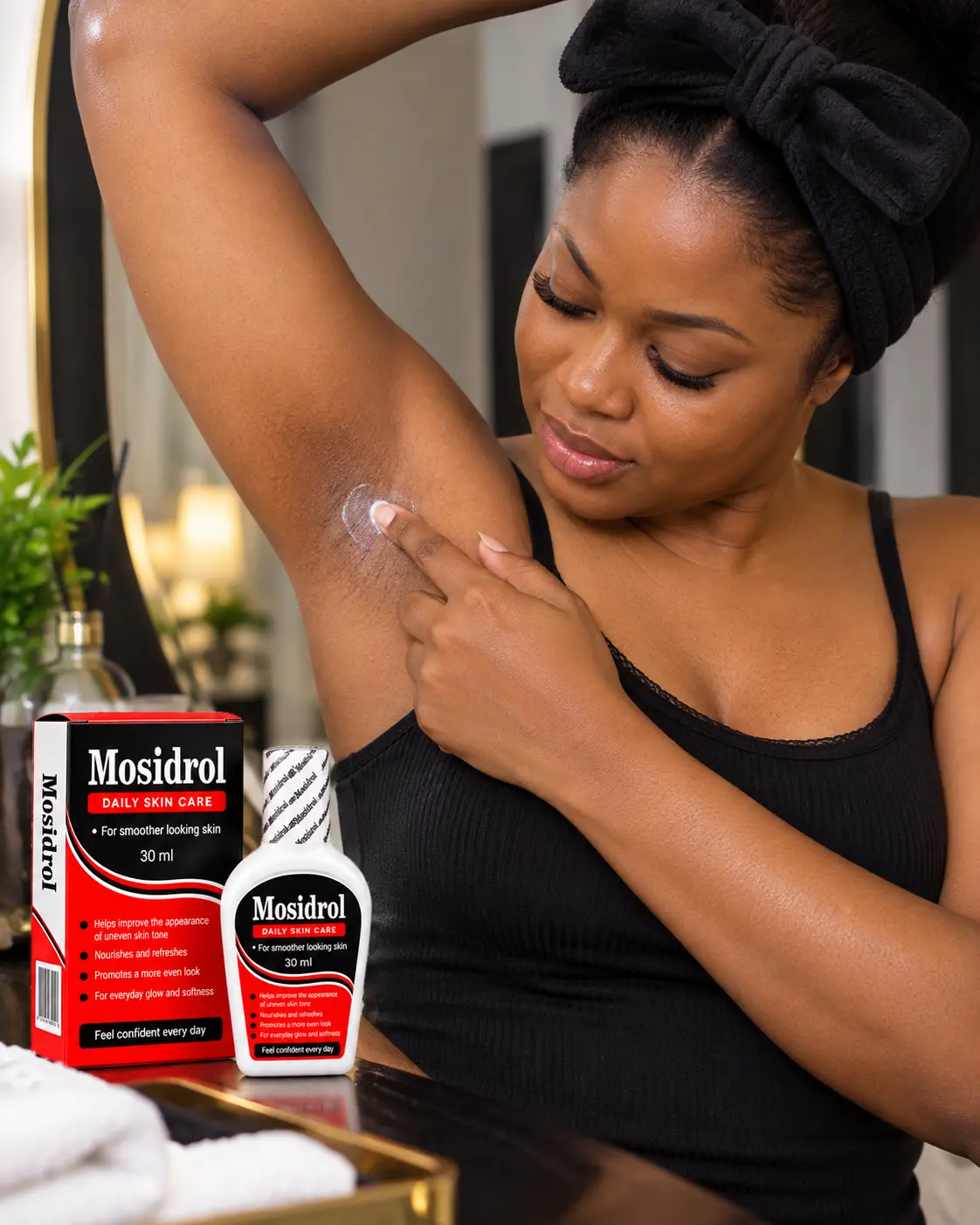 Underarm application visual
